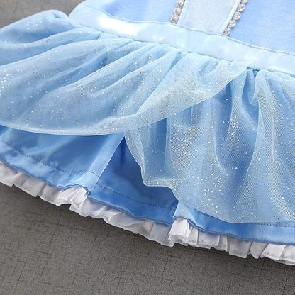 Disfraz Mameluco y Diadema de Cenicienta Princesa Clásica