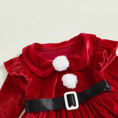 Traje Vestido de Navidad de Mamá Noel con Gorro