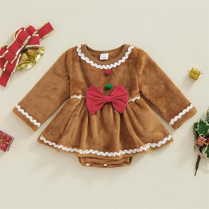 Vestido Y Diadema de Navidad Chistmas Cookie