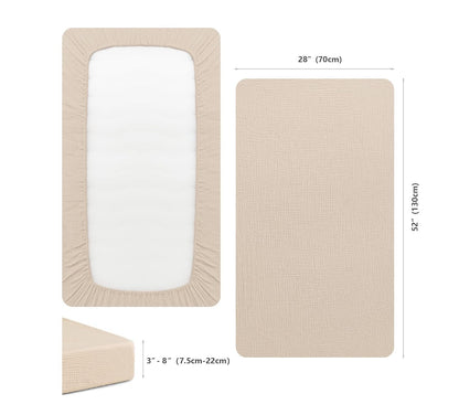 Set x2 Sábanas de Muselina para Cuna 100% Algodón (70 x 130 cm)