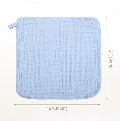Paquete de 10 Paños de Muselina de Algodón – Multicolor