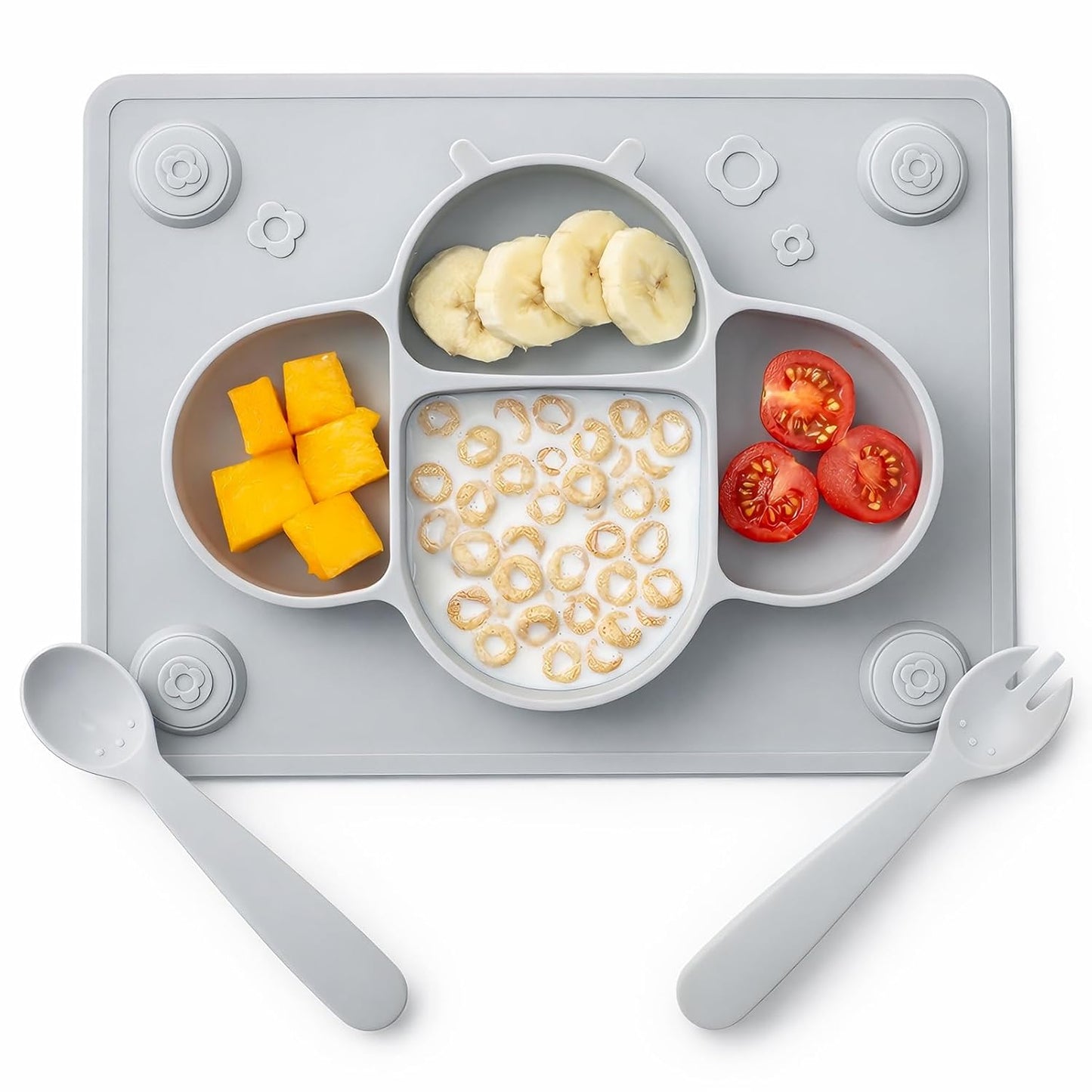 Plato / Individual para Bebé con Cubiertos