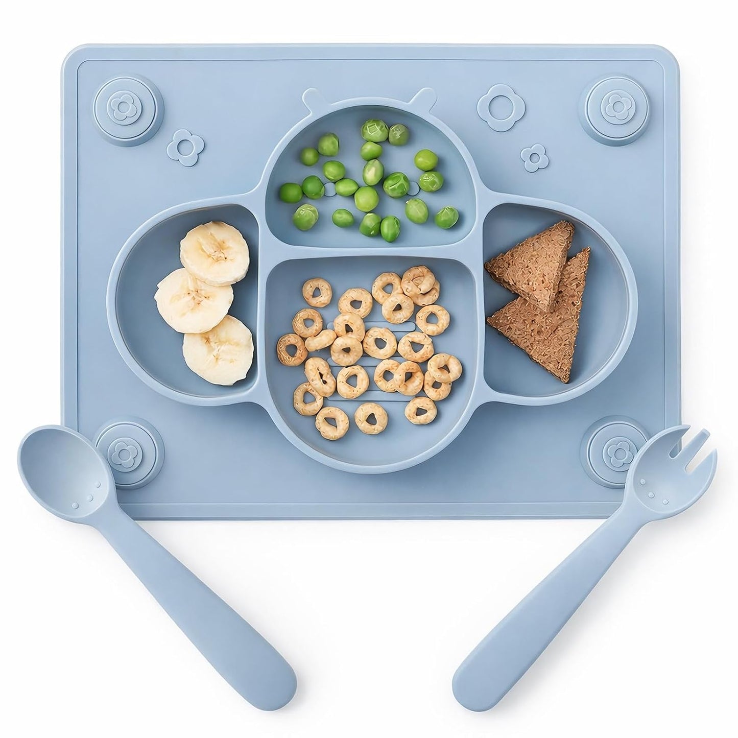 Plato / Individual para Bebé con Cubiertos