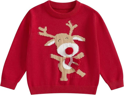 Suéter de Reno Navideño 100% Algodón