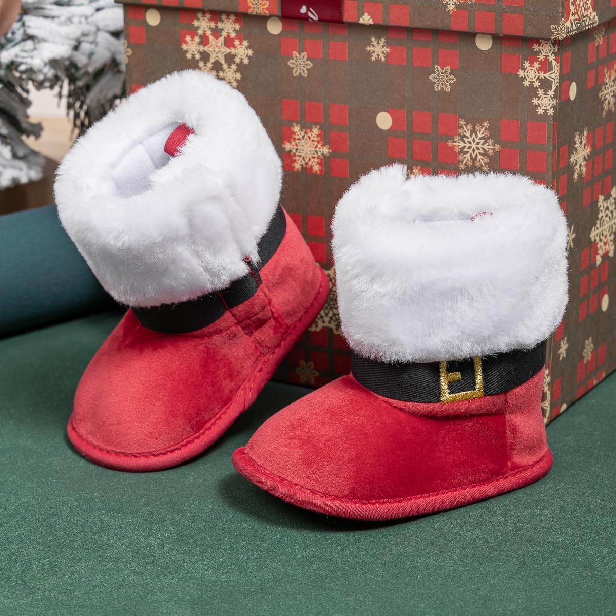 Botas de Santa con Peluche