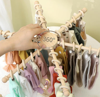 Organizador de Diademas Giratorio de Madera