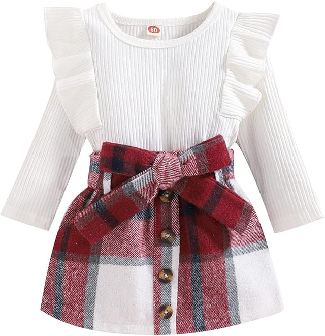 Set Jade Blusa & Falda Navidad Clásica