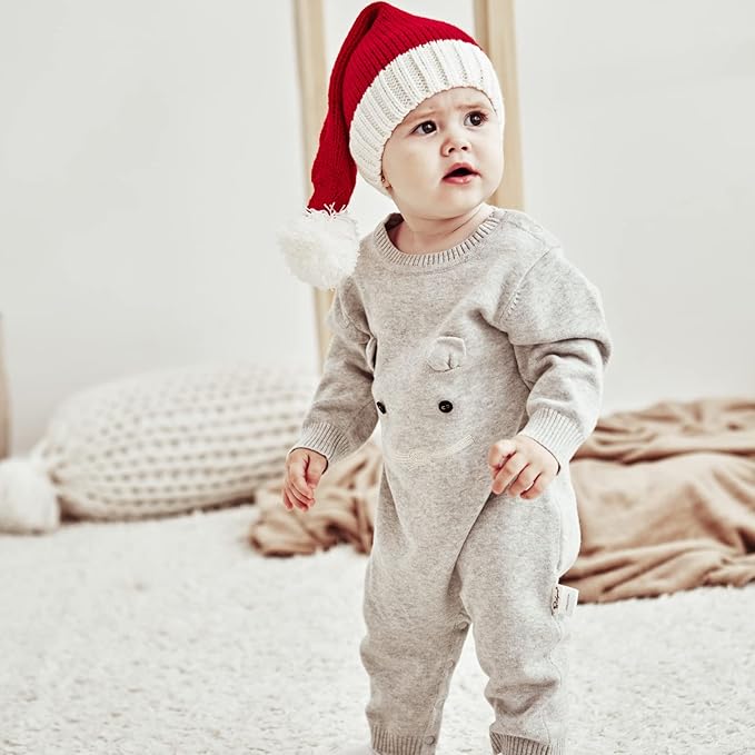 Gorro de Navidad Tejido para Bebés y Adultos