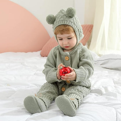 Set Gorro y Mameluco Tejido Beary