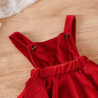 Set Navideño Alice Vestido, Mameluco y Diadema