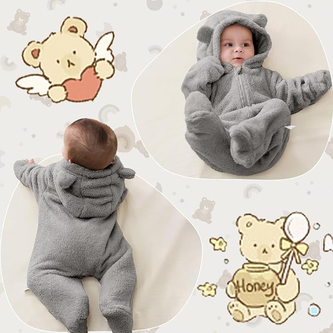 Traje Oso Polar con Capucha
