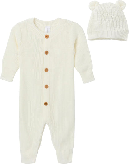 Set Mameluco y Gorro Tejido Teddy