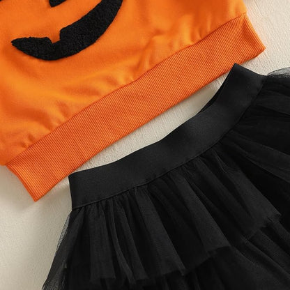 Set Suéter + Falda Tutú Happy Halloween