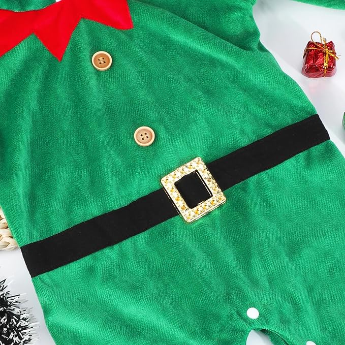 Mameluco con Capucha Elfo Navideño