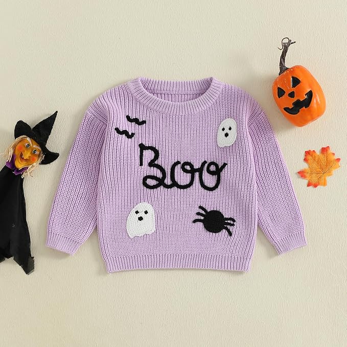 Suéter Tejido Scary Boo Fantasma
