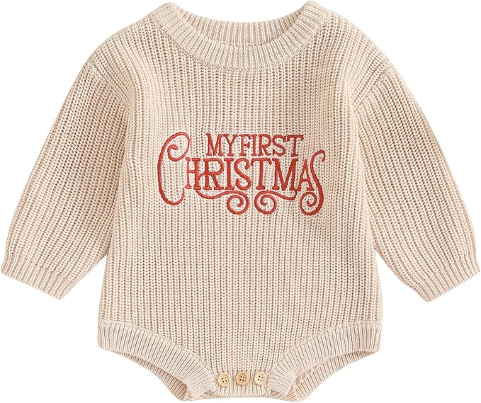 Mameluco Tejido "My First Christmas"