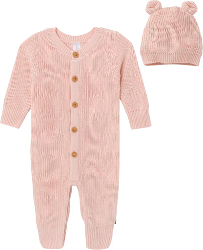 Set Mameluco y Gorro Tejido Teddy