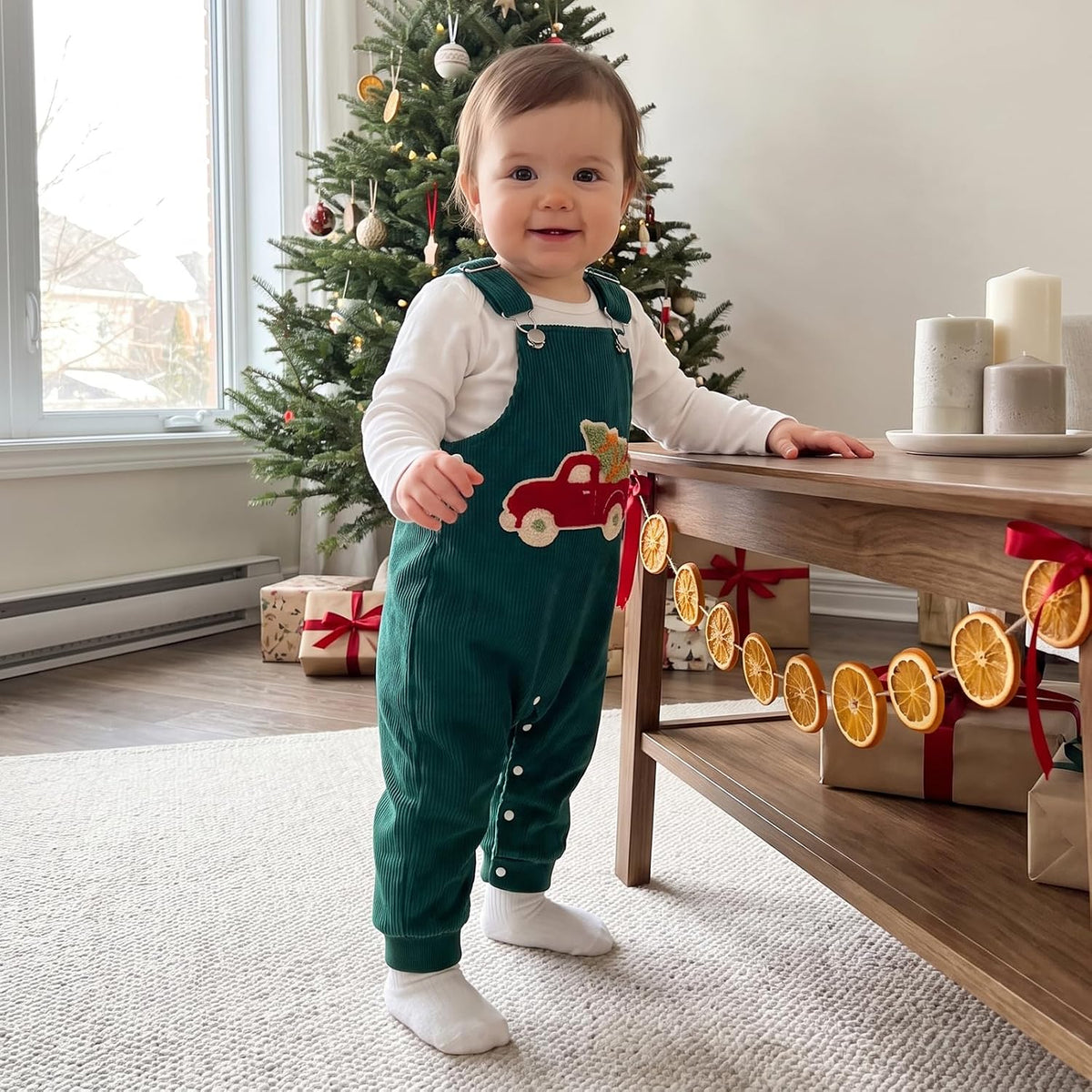 Overol Lucas Camioncito Navideño - Verde