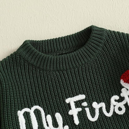 Suéter Tejido “My First Christmas”