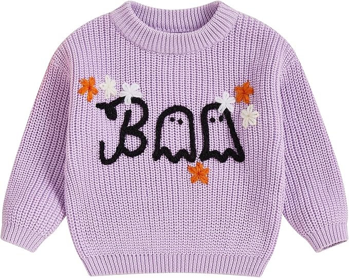 Suéter Tejido “BOO” de Halloween para Bebé
