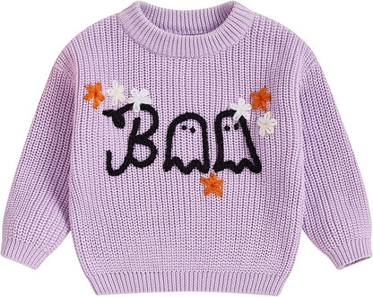 Suéter Tejido “BOO” de Halloween para Bebé