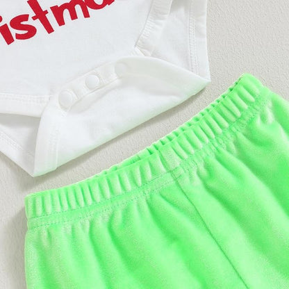 Set Navideño Mameluco, Pantalón y Diadema