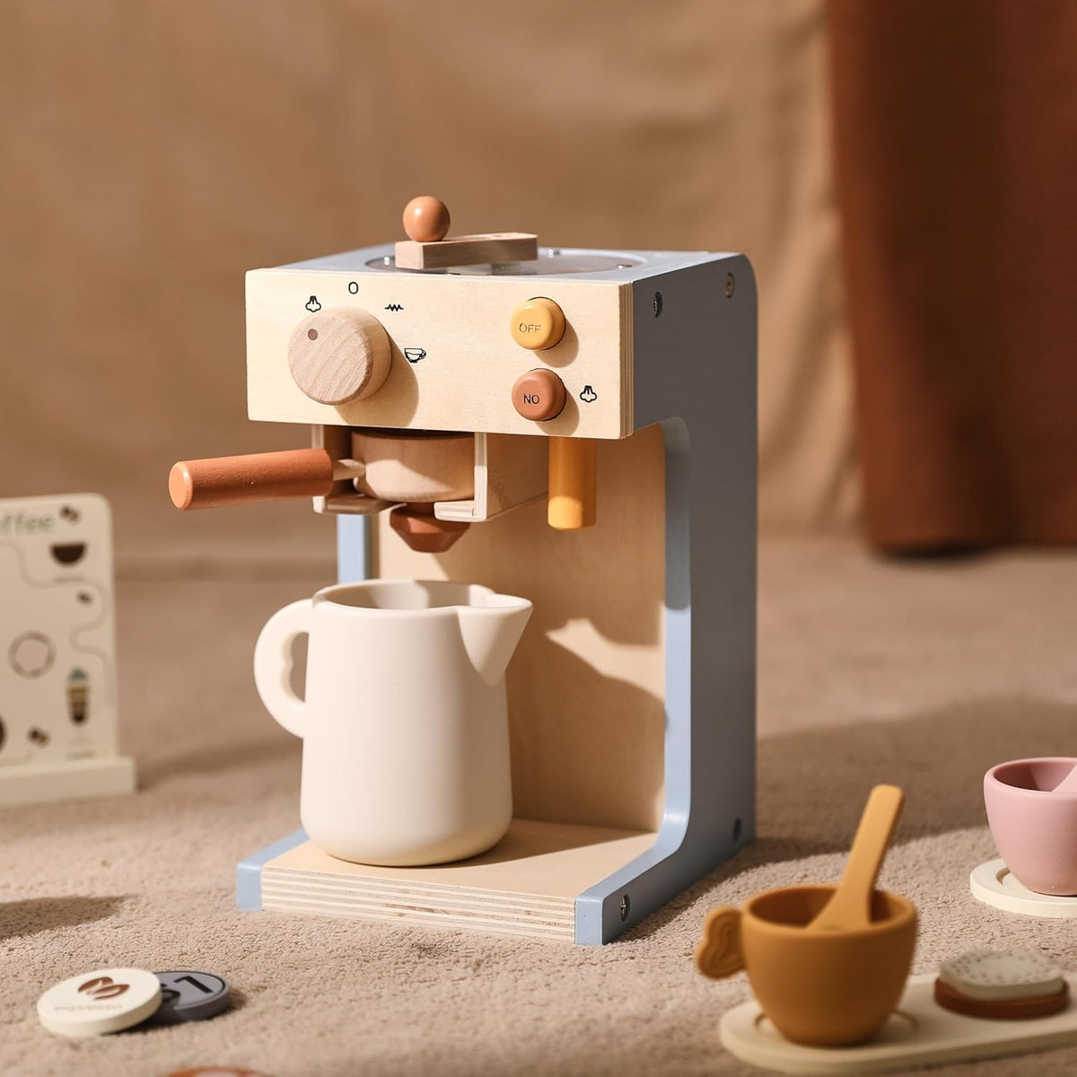Cafetera de Madera para Niños