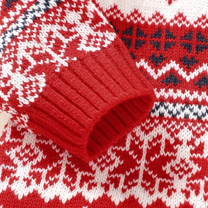 Set Mameluco y Gorro Classic Tejido Red Christmas