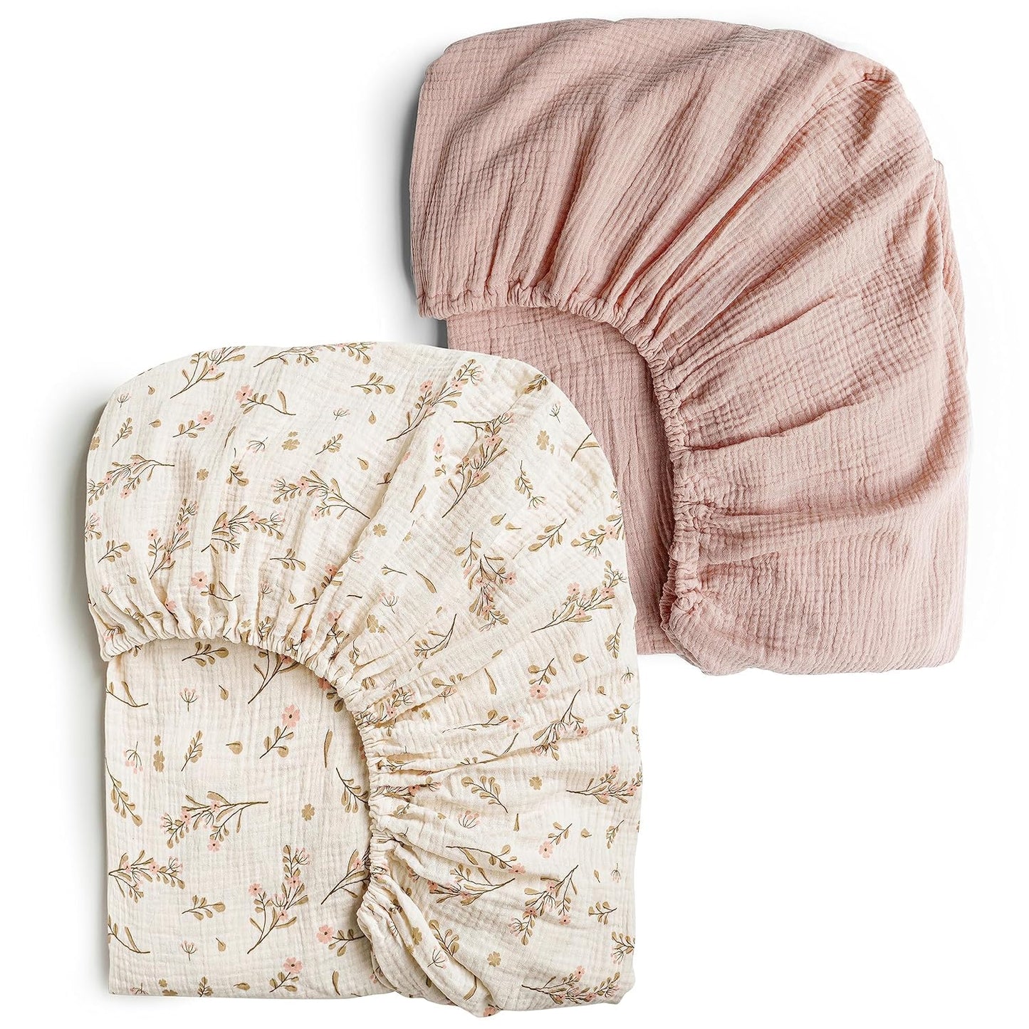 Set x2 Sábanas de Muselina para Cuna 100% Algodón