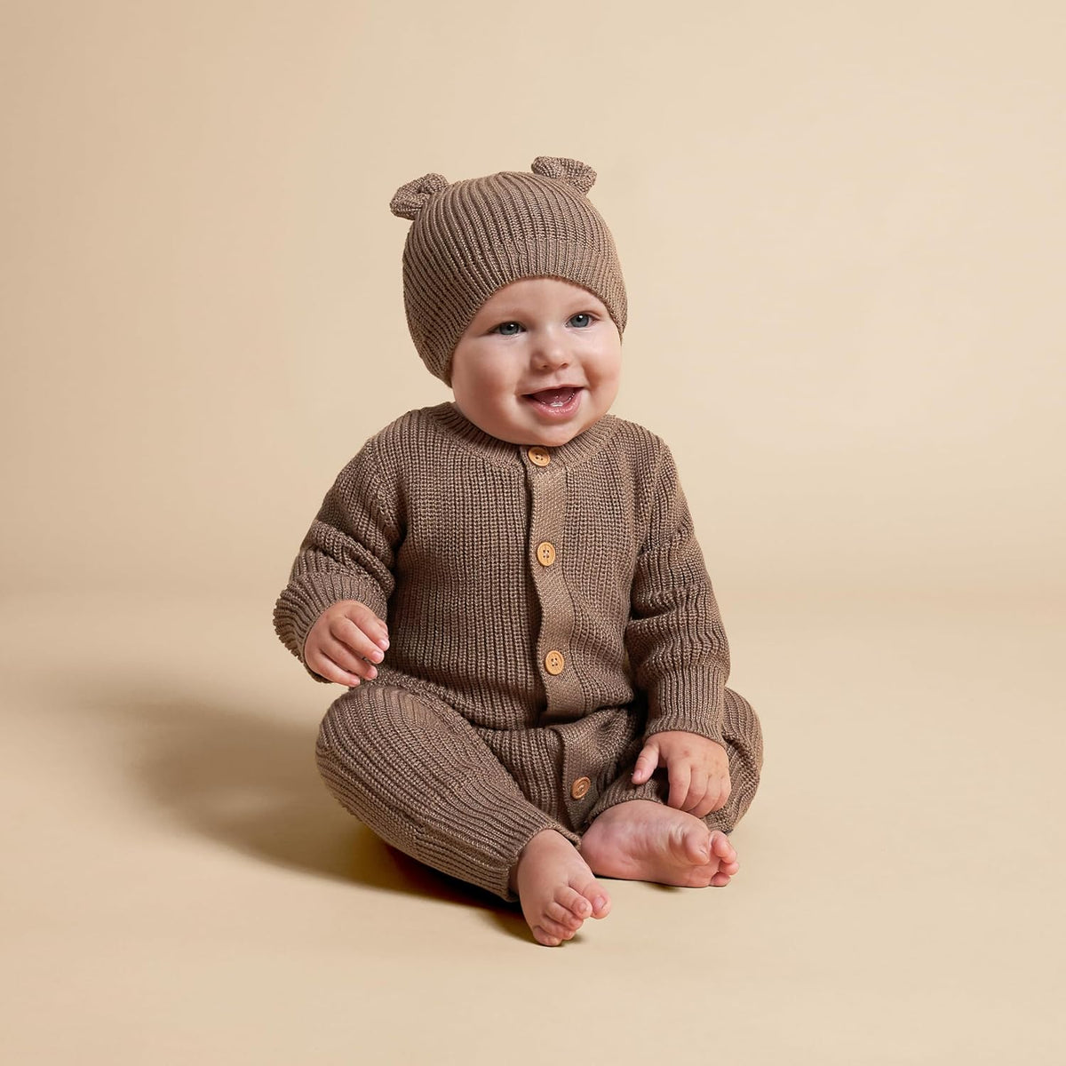 Set Mameluco y Gorro Tejido Teddy