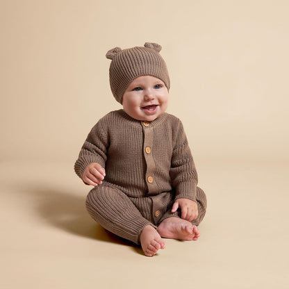Set Mameluco y Gorro Tejido Teddy