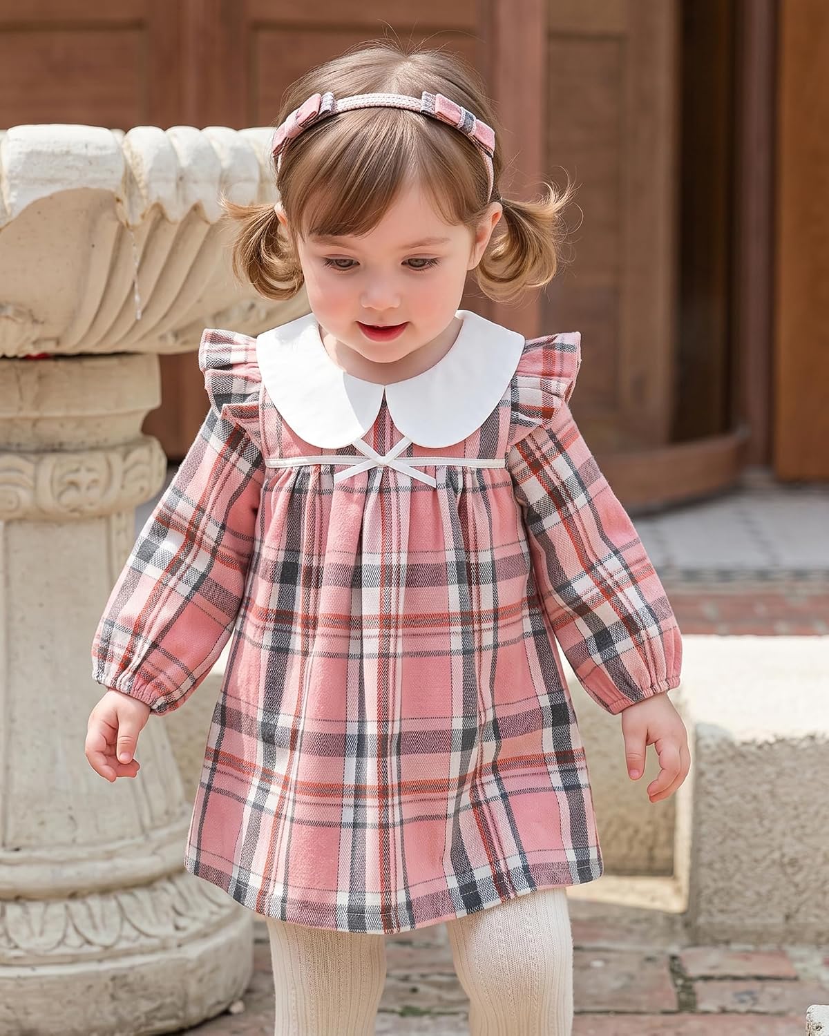 Vestido Rebeca de Cuadros - Cuadros Rosa