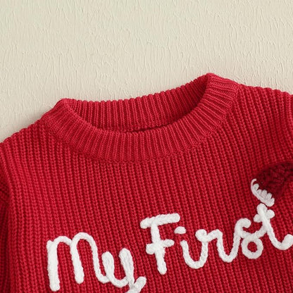 Suéter Tejido “My First Christmas”