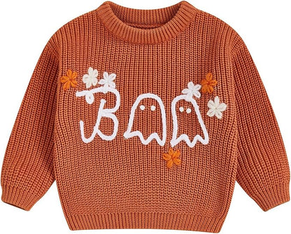 Suéter Tejido “BOO” de Halloween para Bebé