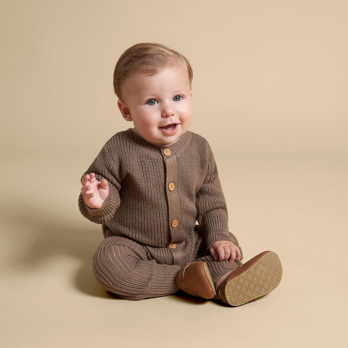 Set Mameluco y Gorro Tejido Teddy