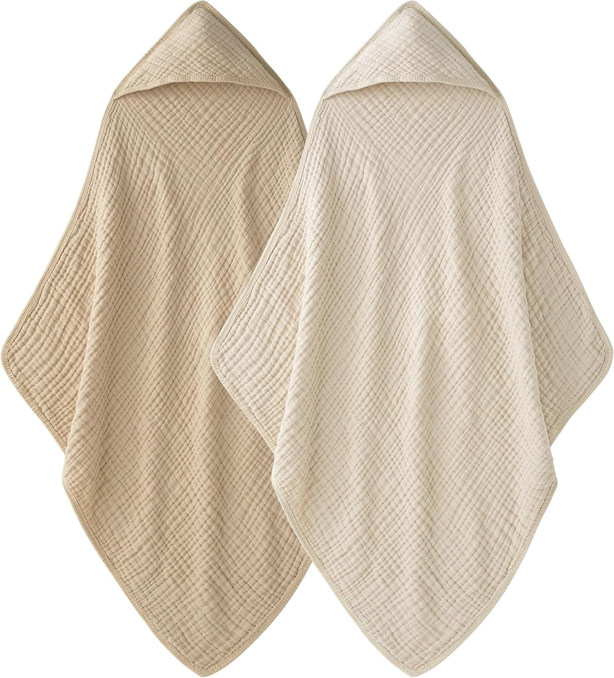 Set de 2 Toallas de Bebé con Capucha – 100% Muselina de Algodón