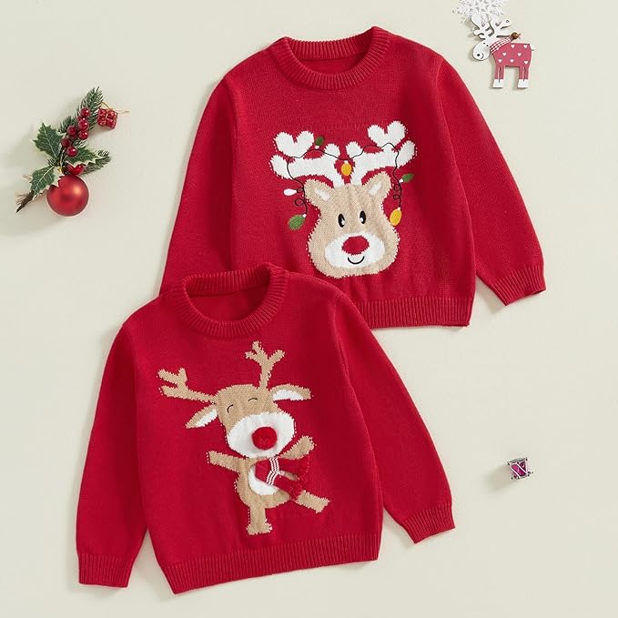 Suéter de Reno Navideño 100% Algodón