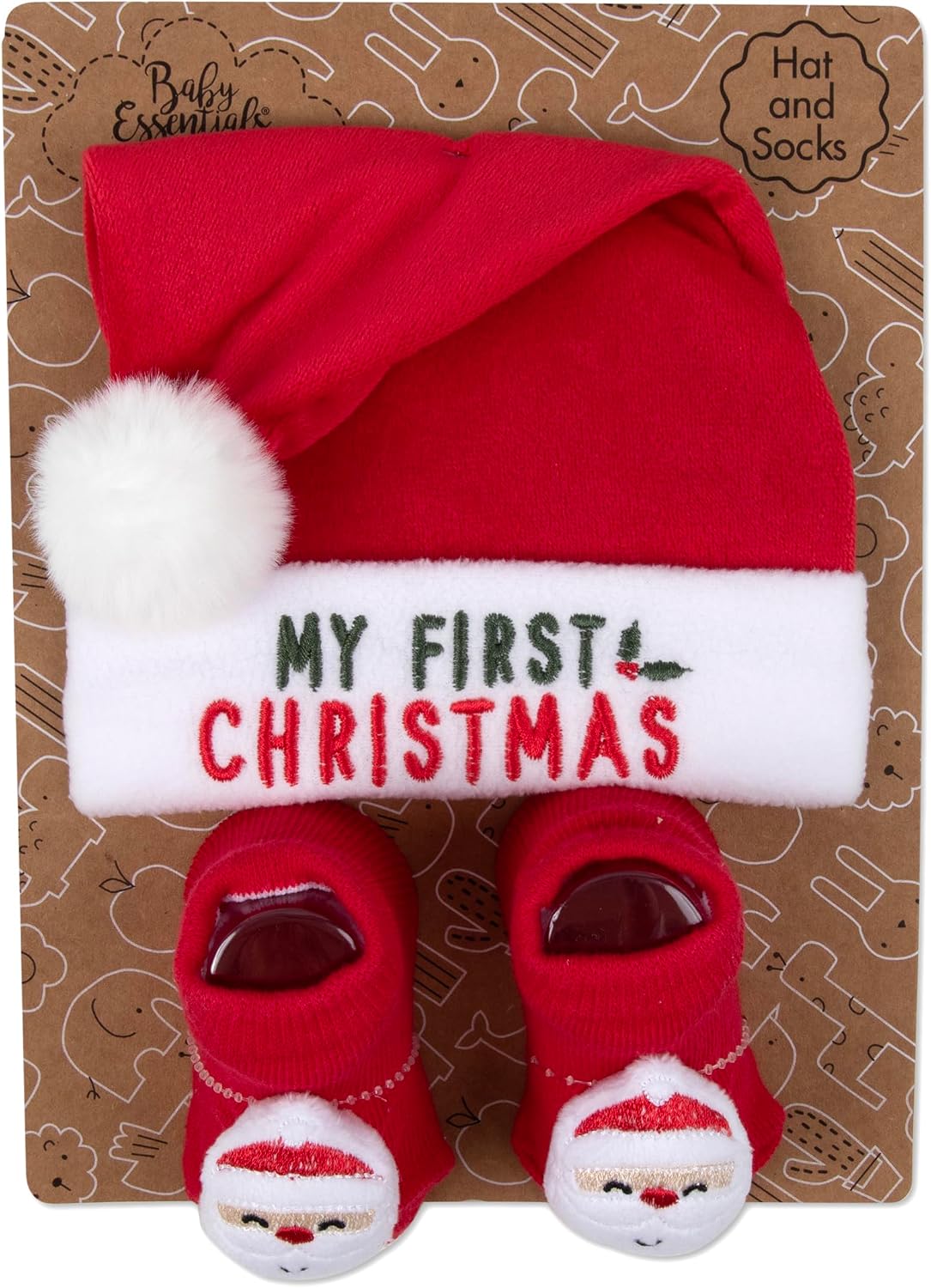 Set Gorro y Medias Mi Primera Navidad