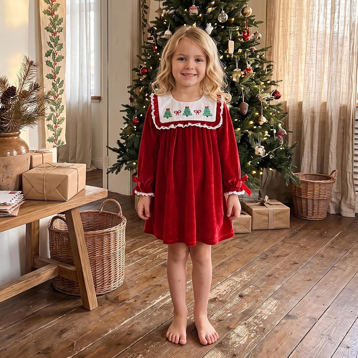 Vestido Zoe Arbolitos de Navidad