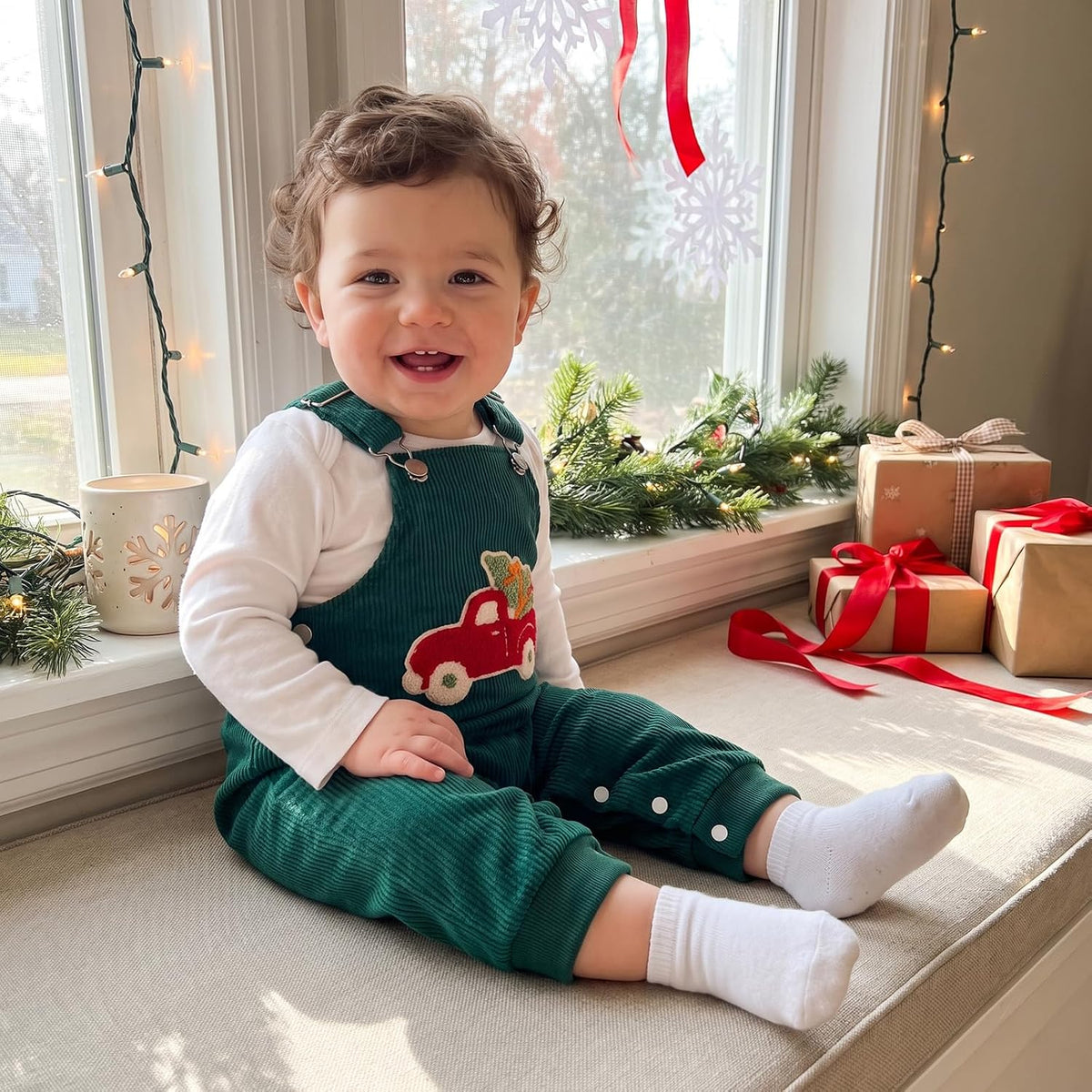 Overol Lucas Camioncito Navideño - Verde