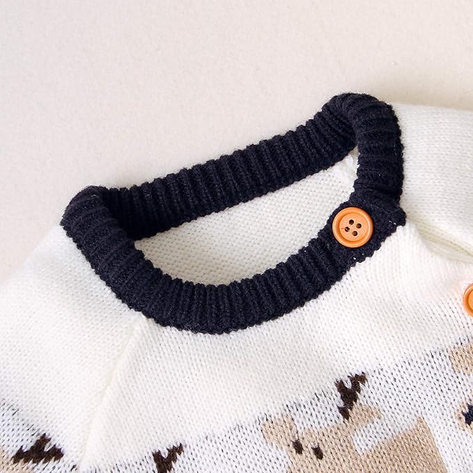 Mameluco Navideño con Diseño de Reno para Bebé