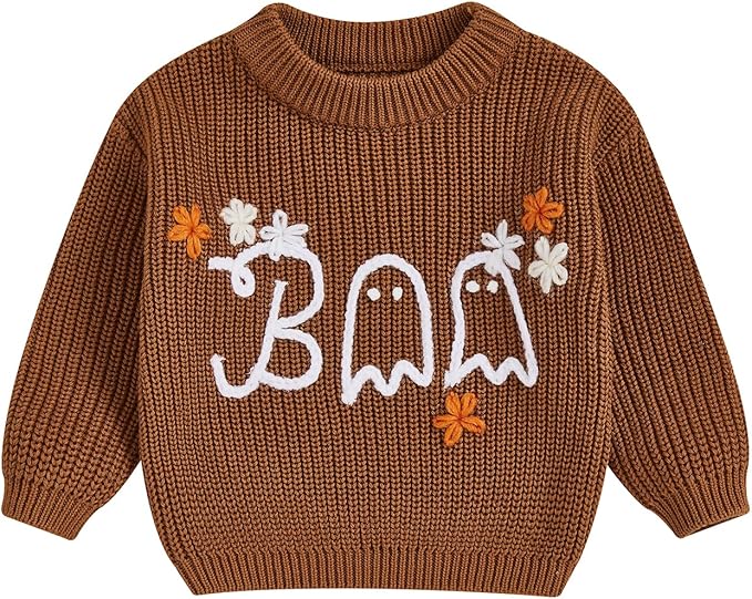Suéter Tejido “BOO” de Halloween para Bebé