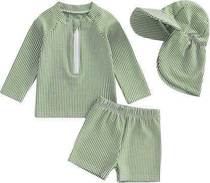 Set seersucker verde