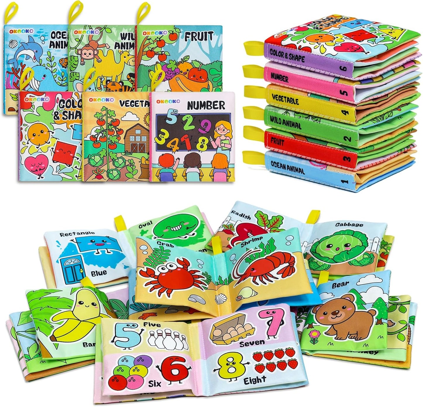 Paquete de Libros de Tela x6
