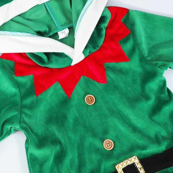 Mameluco con Capucha Elfo Navideño