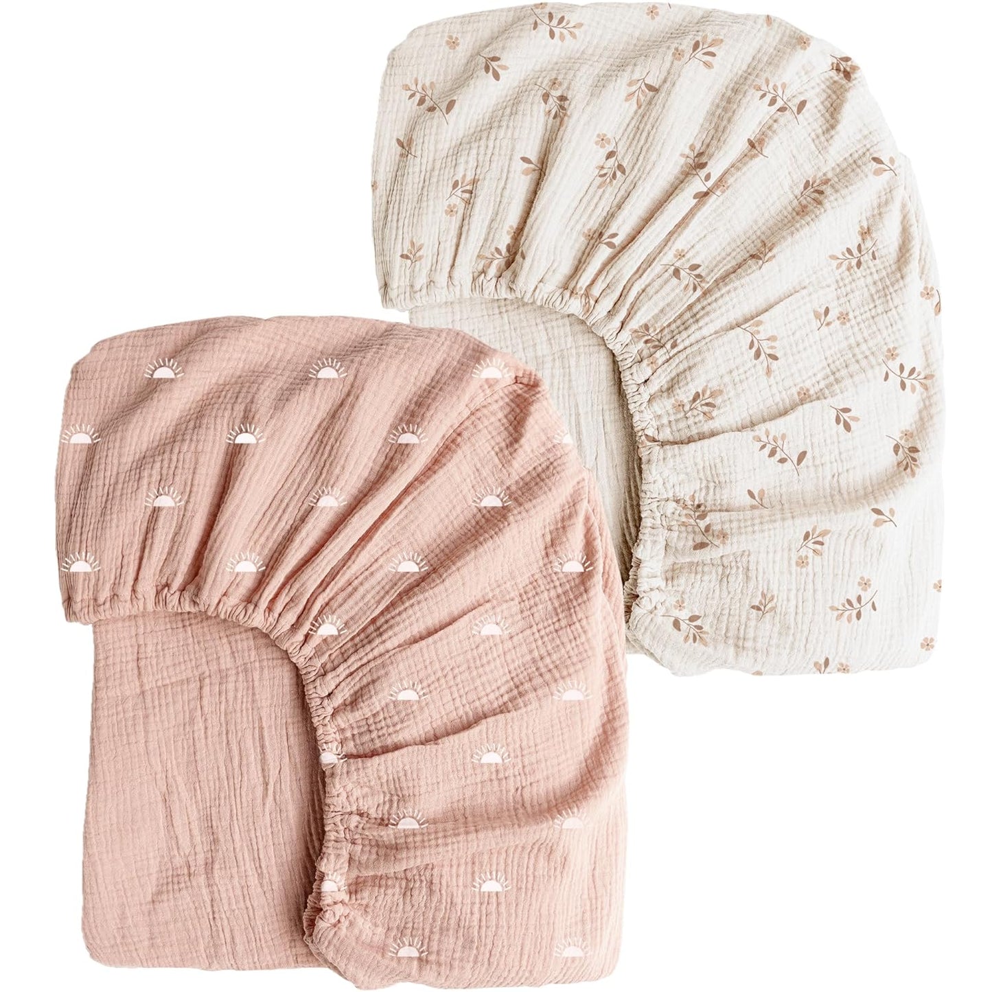 Set x2 Sábanas de Muselina para Cuna 100% Algodón