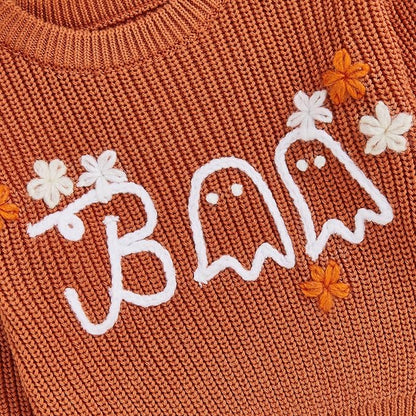 Suéter Tejido “BOO” de Halloween para Bebé