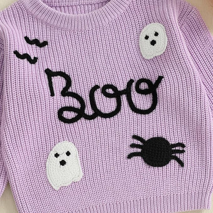 Suéter Tejido Scary Boo Fantasma