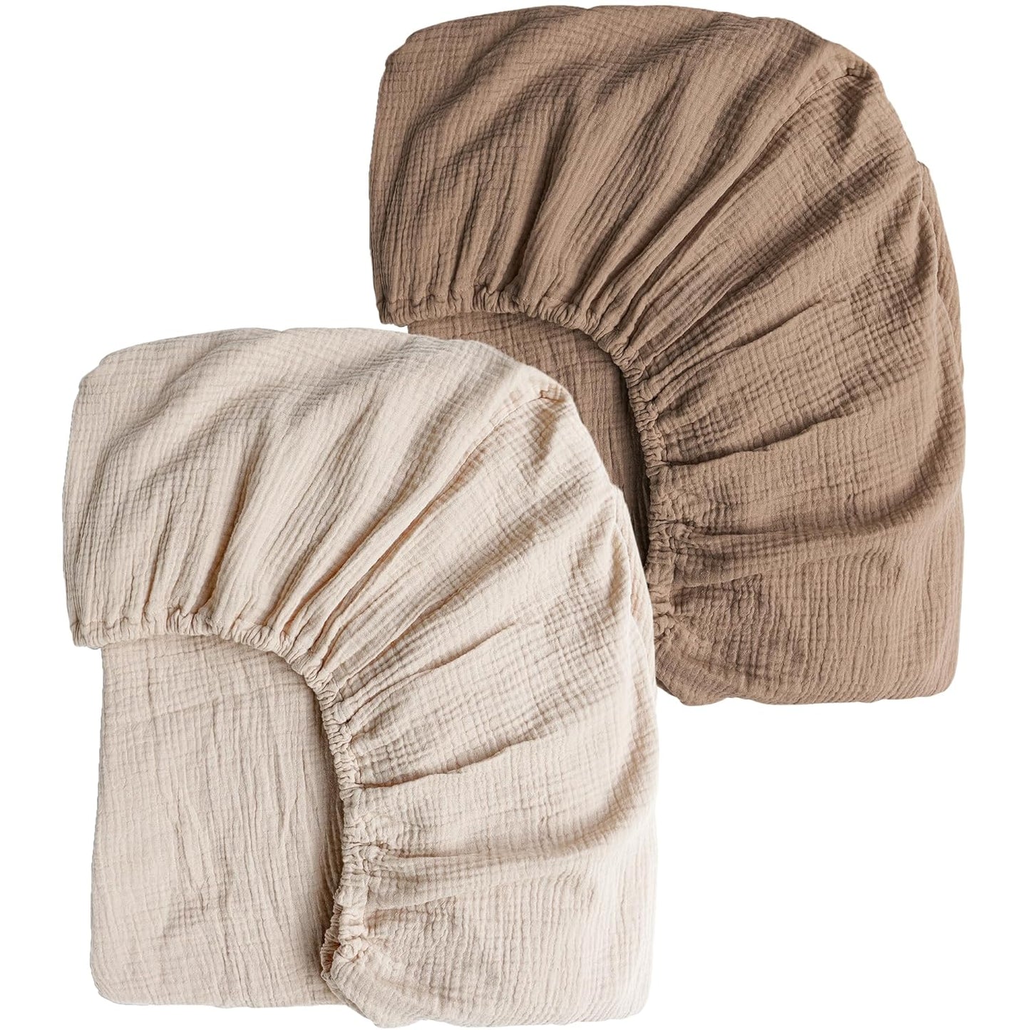 Set x2 Sábanas de Muselina para Cuna 100% Algodón (70 x 130 cm)