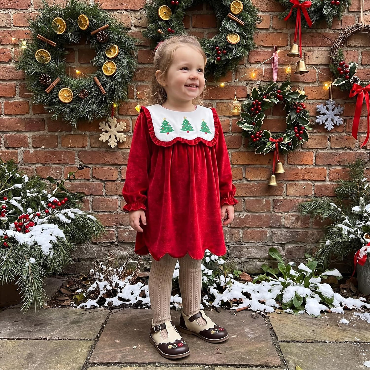 Vestido Celeste de Terciopelo - Rojo